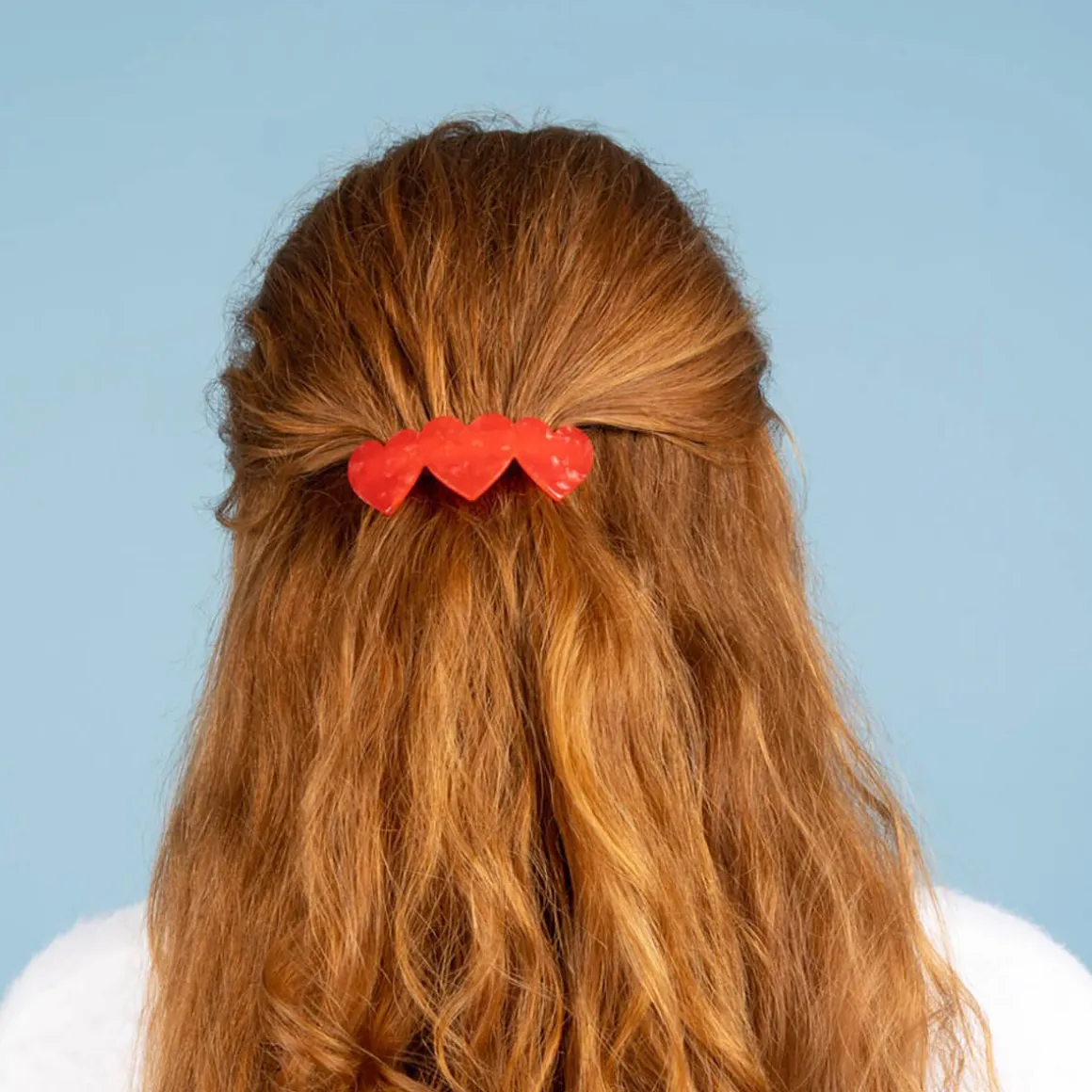 Hearts French Barette Curved Hair Clip by Coucou Suzette