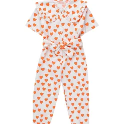 Hearts Jumpsuit by Tinycottons - Last Ones In Stock - 4-6 Years