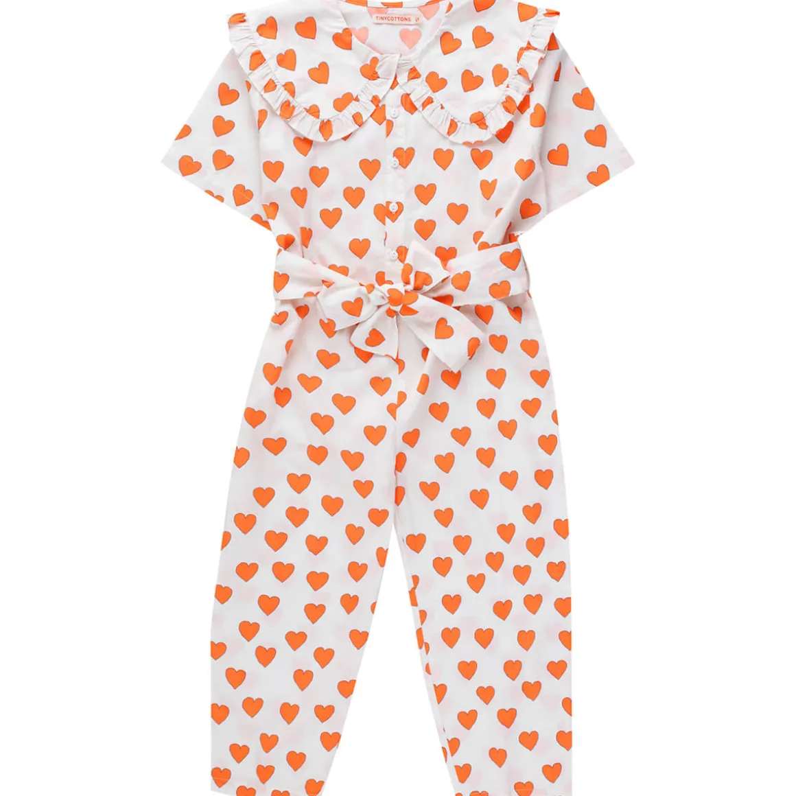 Hearts Jumpsuit by Tinycottons - Last Ones In Stock - 4-6 Years