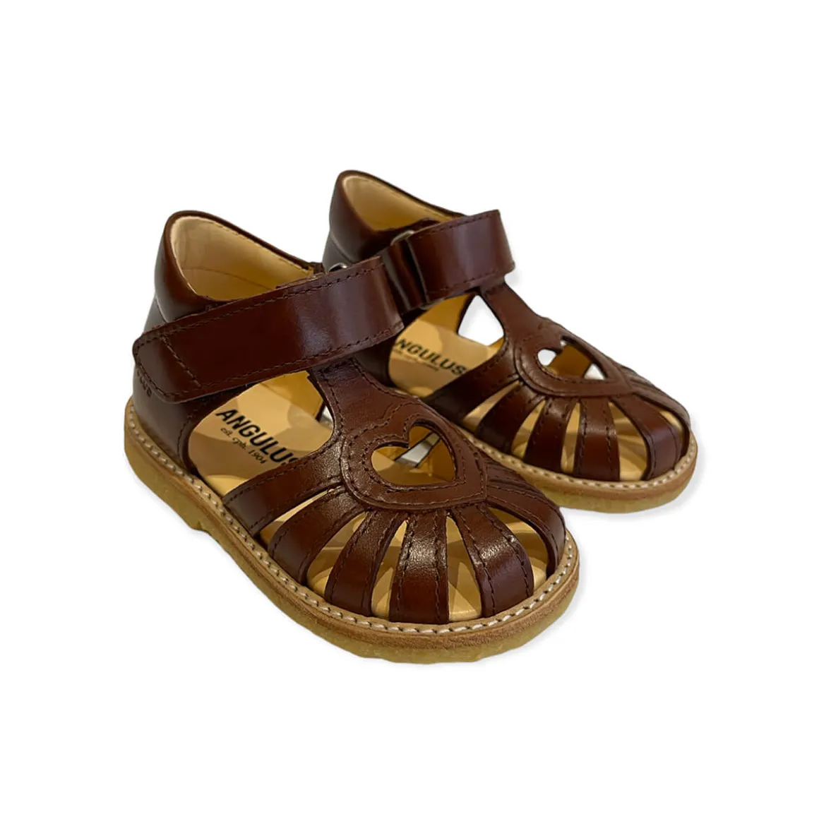 Heart Starter Sandals in Angulus Brown by Angulus