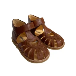 Heart Starter Sandals in Cognac by Angulus