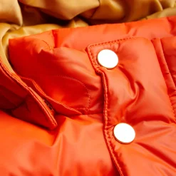 Heavy Hooded Puffer Jacket in Red by Mini Rodini