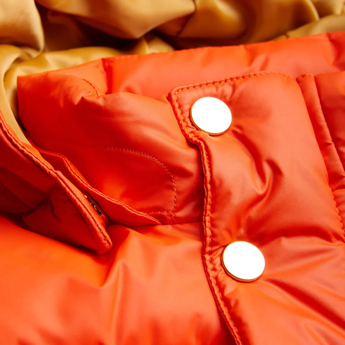 Heavy Hooded Puffer Jacket in Red by Mini Rodini