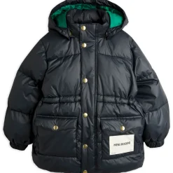 Heavy Hooded Puffer Jacket in Black by Mini Rodini