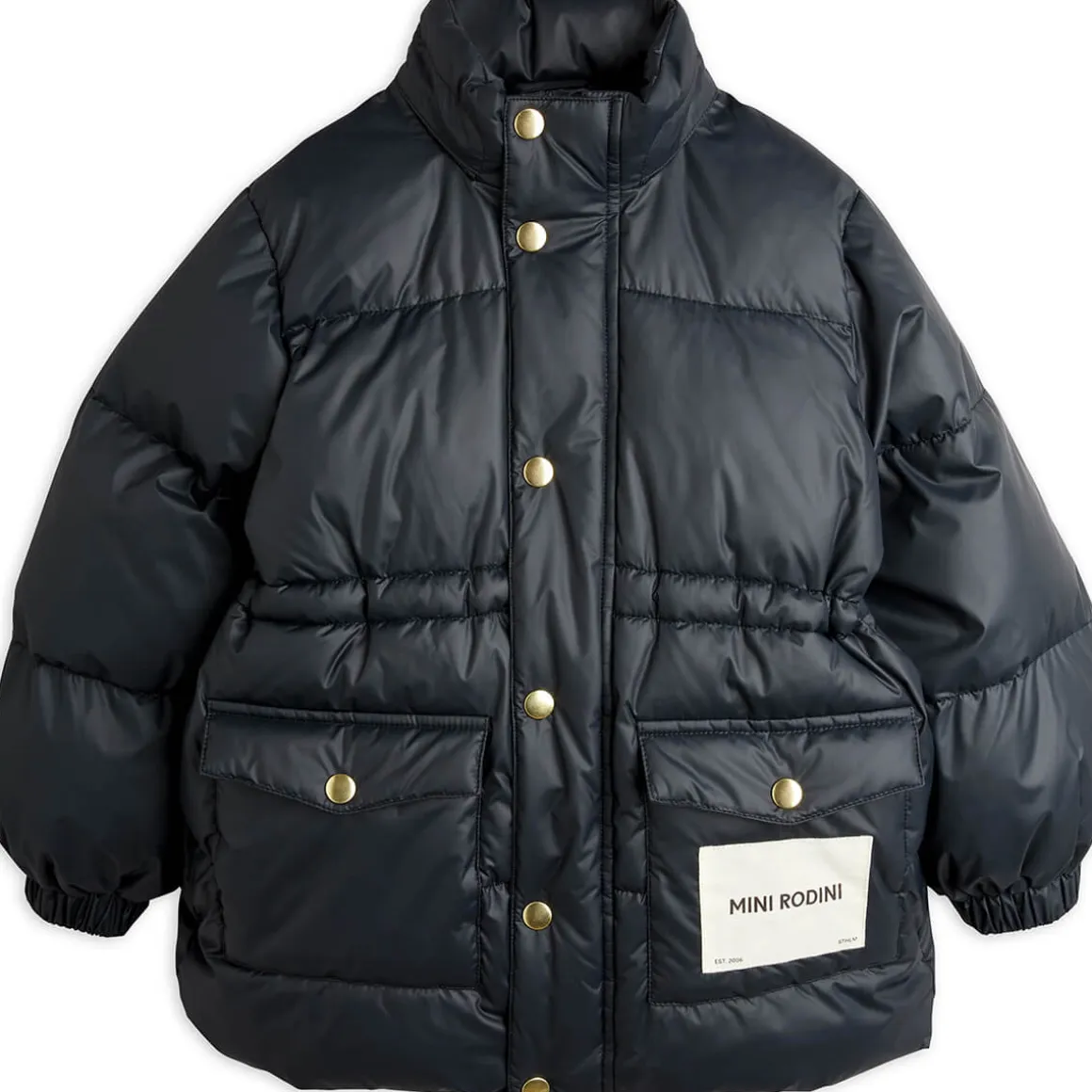 Heavy Hooded Puffer Jacket in Black by Mini Rodini