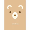 Hello Baby Bear Greetings Card by Dicky Bird