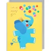 Hello Baby Girl Elephant Greetings Card by Myriam Van Neste for Lagom Design