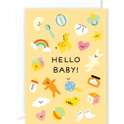 Hello Baby Greetings Card by Holly St Clair for Wrap