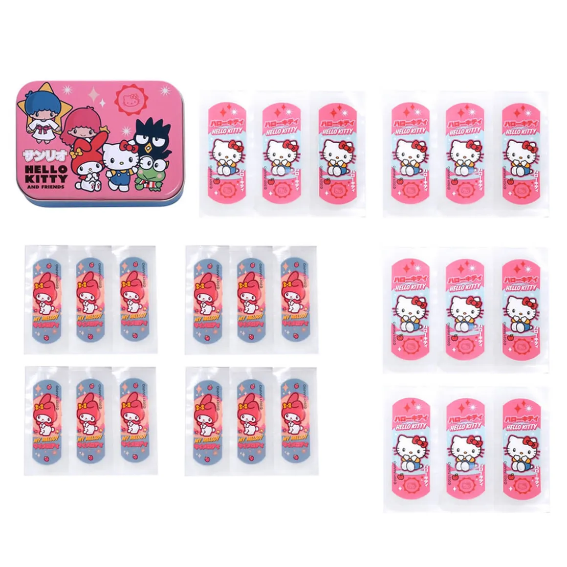 Hello Kitty & Friends Metal Bandage Box in Pink by Take Care