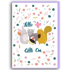 Hello Little One Greetings Card by Forever Funny
