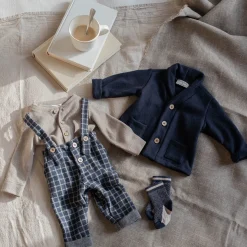 Hendrick Overalls in Navy by 1+ in the Family - Last Ones In Stock - 6-12 Months