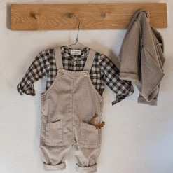 Henry Flannel Shirt in Taupe by 1+ in the Family - Last One In Stock - 6 Months
