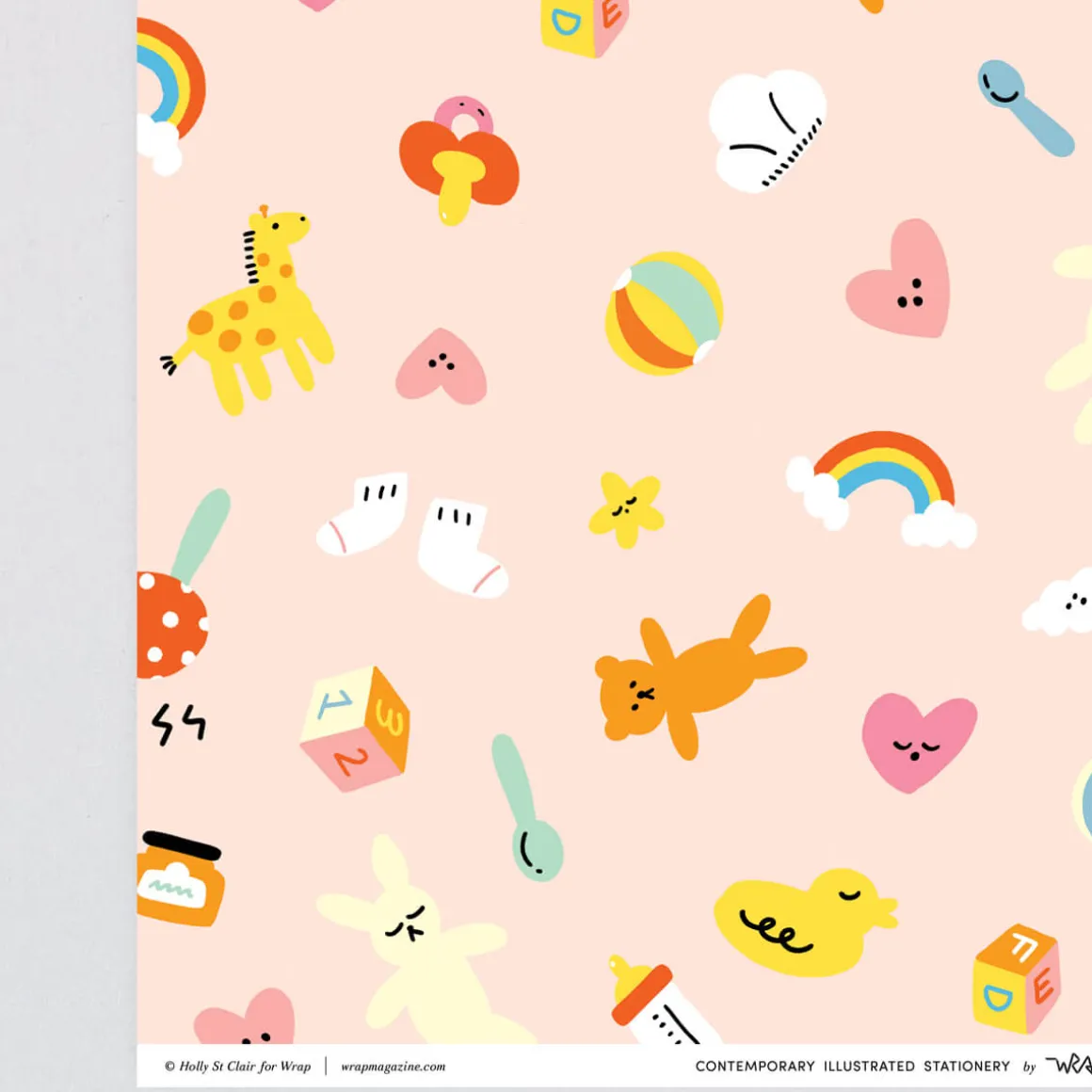 Hey Baby Gift Wrap by Holly St Clair for Wrap