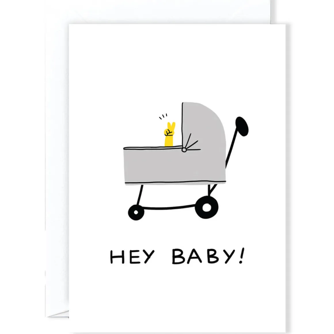 Hey Baby Greetings Card by Holly St Clair for Wrap