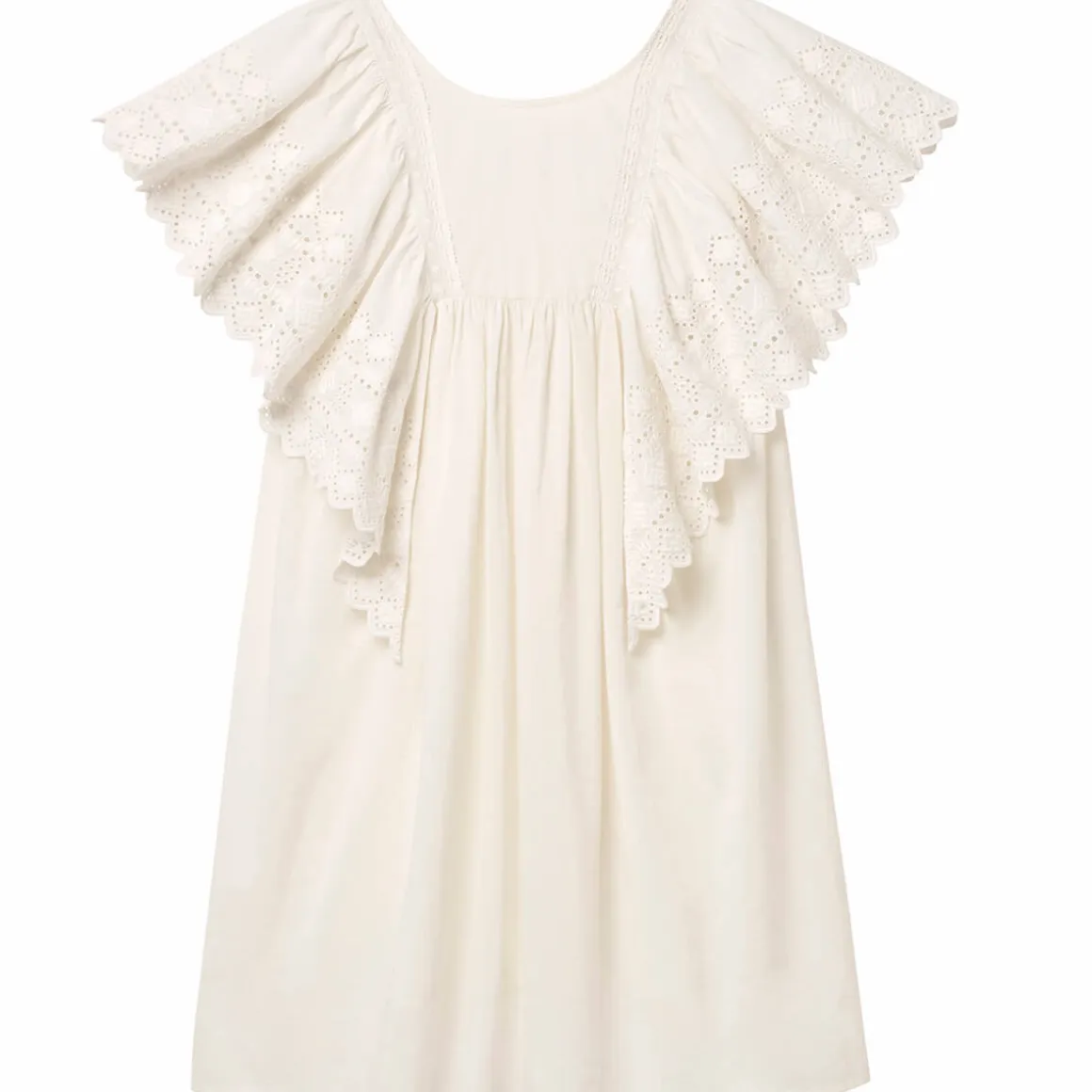 Hibiscus Dress in Vintage White by Faune