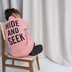 Hide and Seek Relaxed Fit Sweatshirt in Glitter Pink by Beau Loves