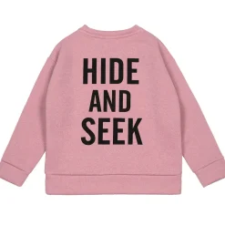 Hide and Seek Relaxed Fit Sweatshirt in Glitter Pink by Beau Loves