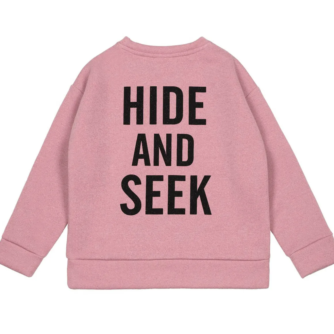 Hide and Seek Relaxed Fit Sweatshirt in Glitter Pink by Beau Loves