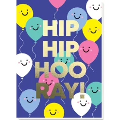 Hip Hip Hooray Balloons Birthday Greetings Card by Stormy Knight