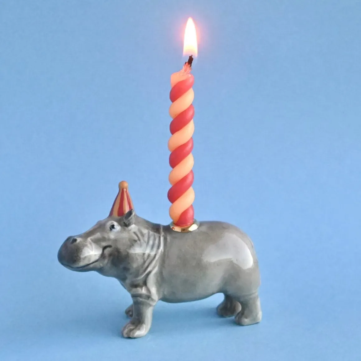Hippo Ceramic Cake Topper by Camp Hollow