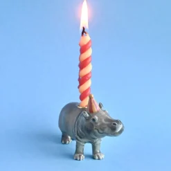 Hippo Ceramic Cake Topper by Camp Hollow