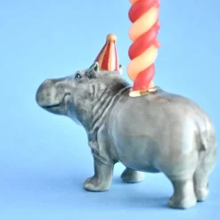 Hippo Ceramic Cake Topper by Camp Hollow