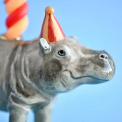 Hippo Ceramic Cake Topper by Camp Hollow