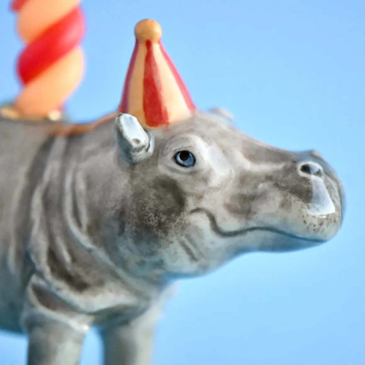Hippo Ceramic Cake Topper by Camp Hollow
