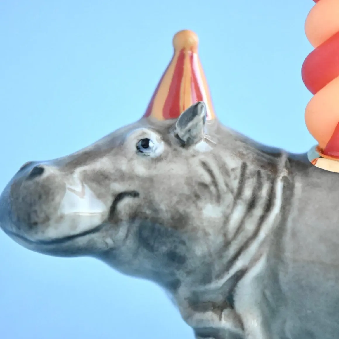 Hippo Ceramic Cake Topper by Camp Hollow