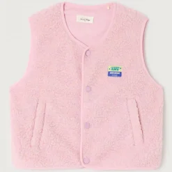 Hoktown Kid's Sleeveless Fleece Jacket in Melange Sugared Almond by American Vintage