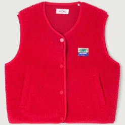 Hoktown Kid's Sleeveless Fleece Jacket in Strawberry by American Vintage