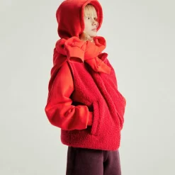 Hoktown Kid's Sleeveless Fleece Jacket in Strawberry by American Vintage