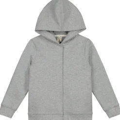 Hooded Cardigan in Grey Melange by Gray Label - Last One In Stock - 1-2 Years