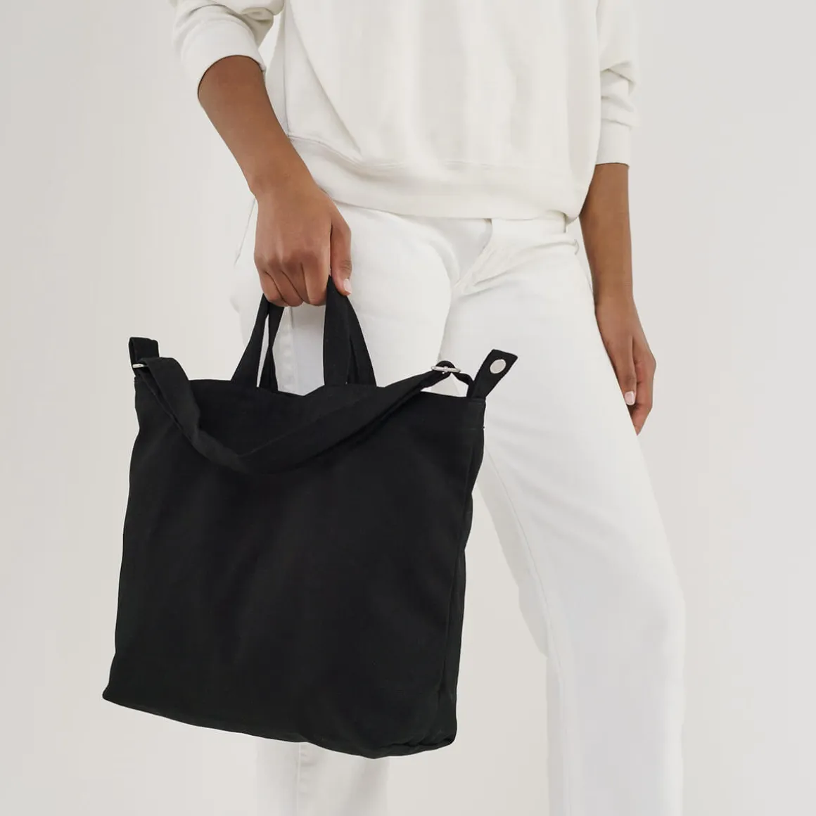 Horizontal Zip Duck Bag in Black by Baggu