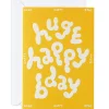 Huge Happy Bday Embossed Greetings Card by Micke Lindebergh for Wrap