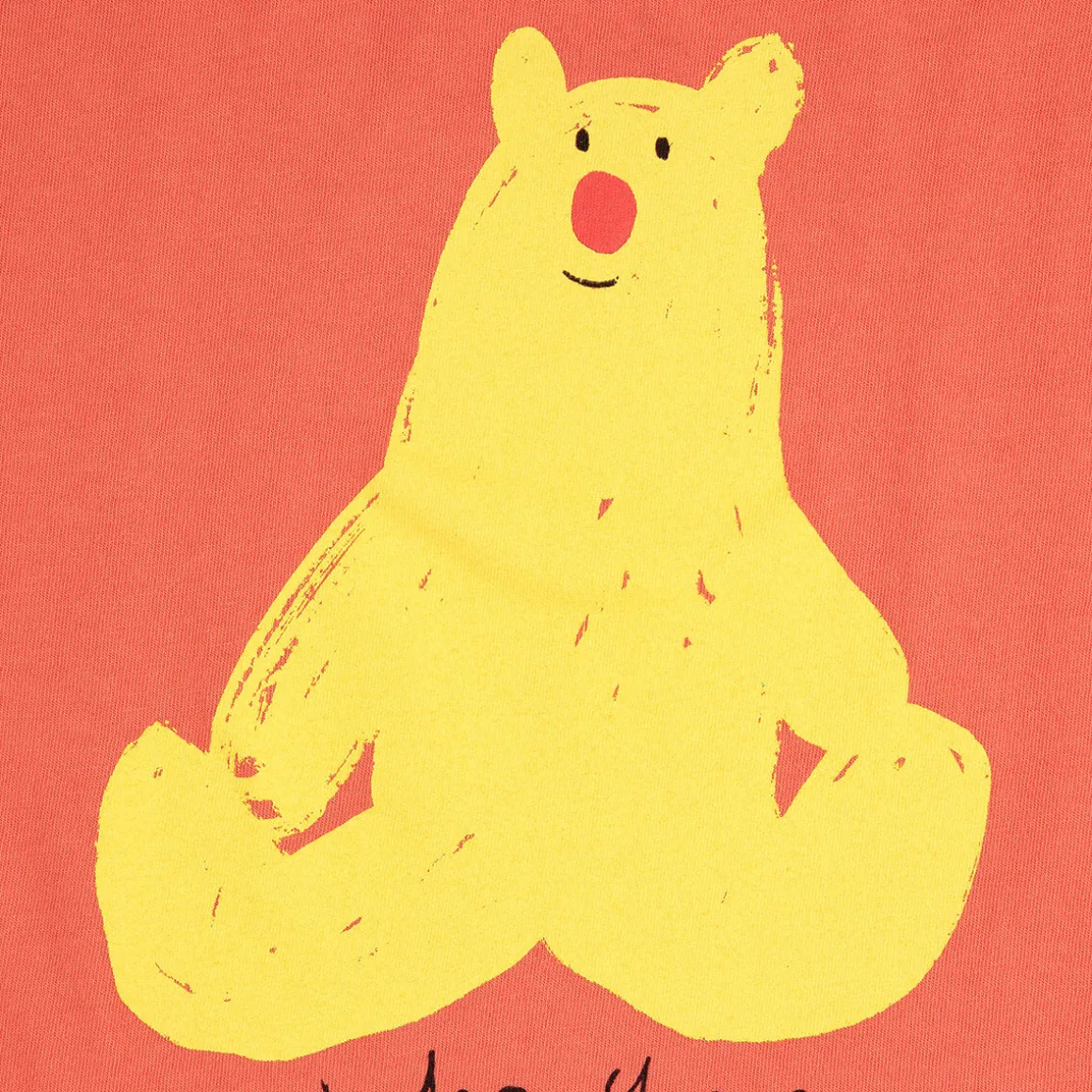 Hug Me Bear T-Shirt in Red by Bobo Choses
