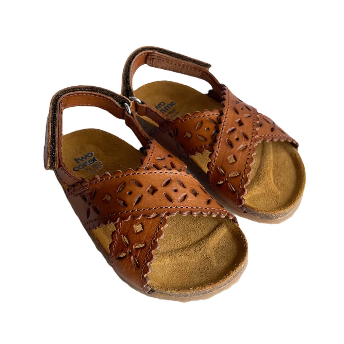 Ida Cut Out Sandals in Cuoio Brown by PèPè