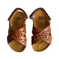 Ida Cut Out Sandals in Cuoio Brown by PèPè