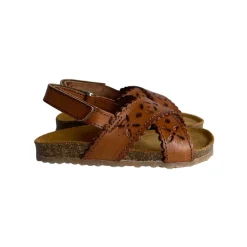Ida Cut Out Sandals in Cuoio Brown by PèPè