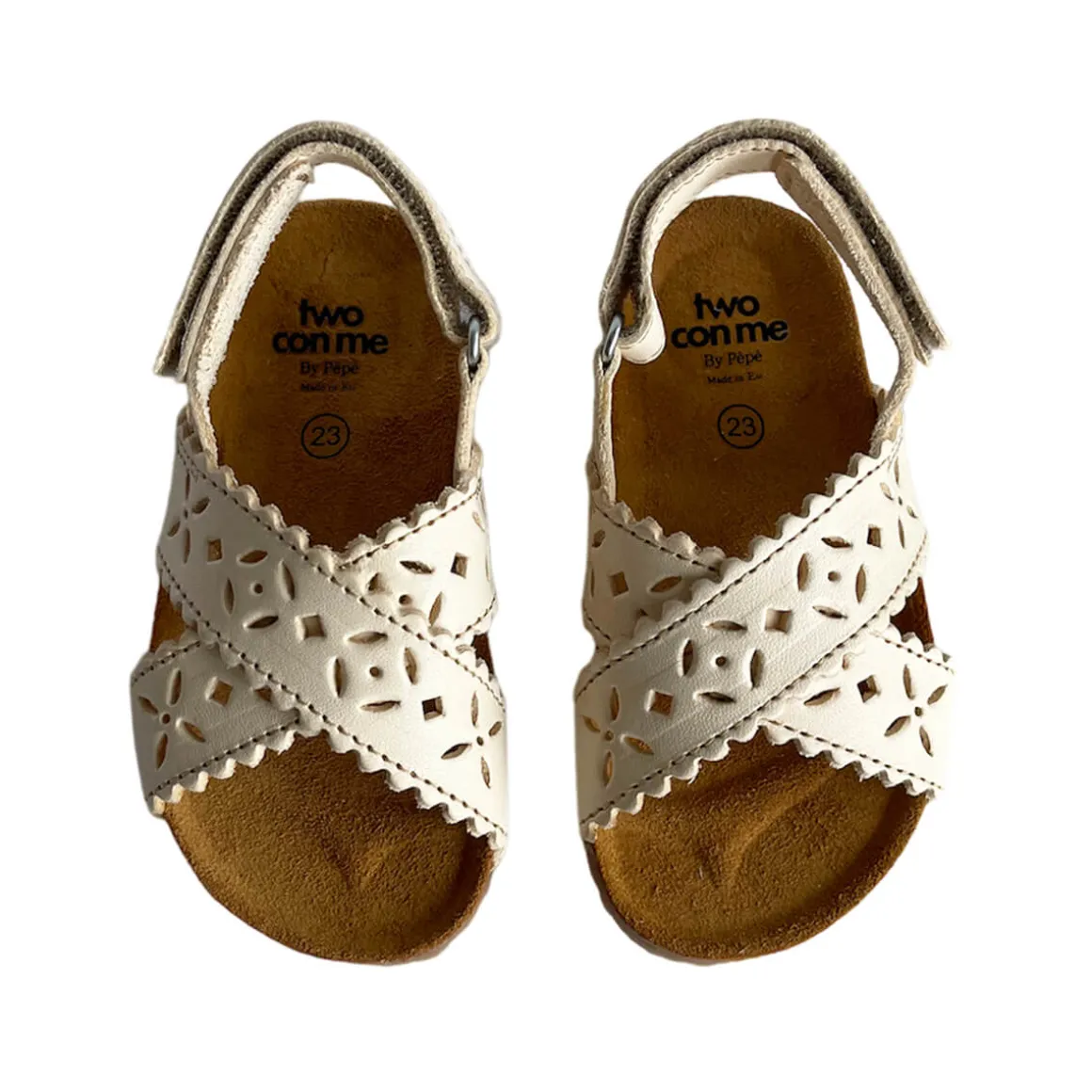 Ida Cut Out Sandals in Latte by PèPè