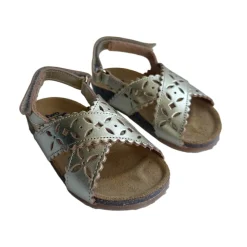 Ida Cut Out Sandals in Oro Gold by PèPè