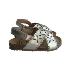 Ida Cut Out Sandals in Oro Gold by PèPè