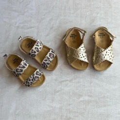 Ida Cut Out Sandals in Oro Gold by PèPè
