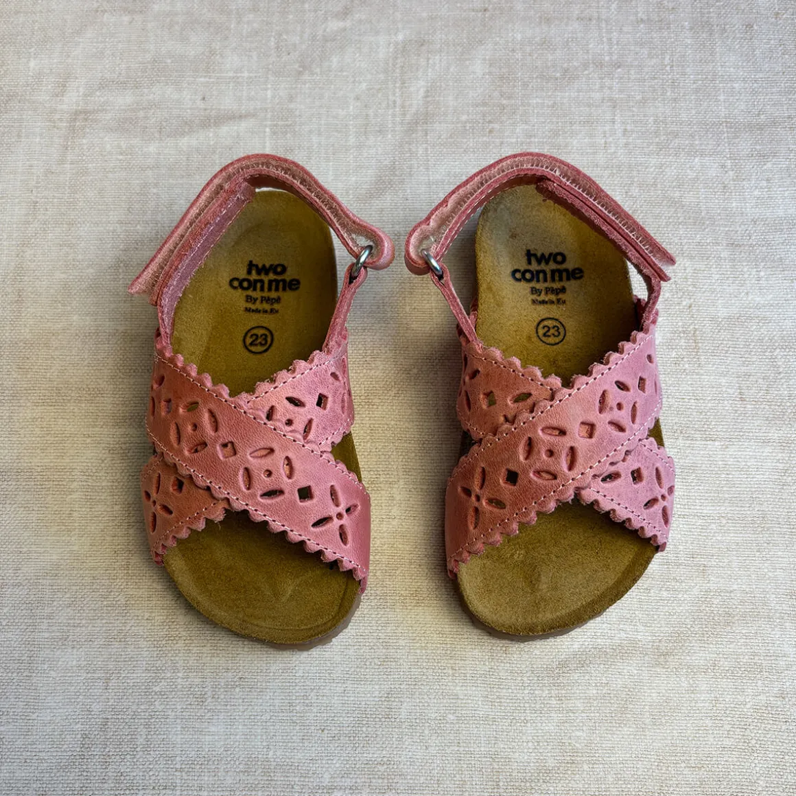 Ida Cut Out Sandals in Rosa Pink by PèPè