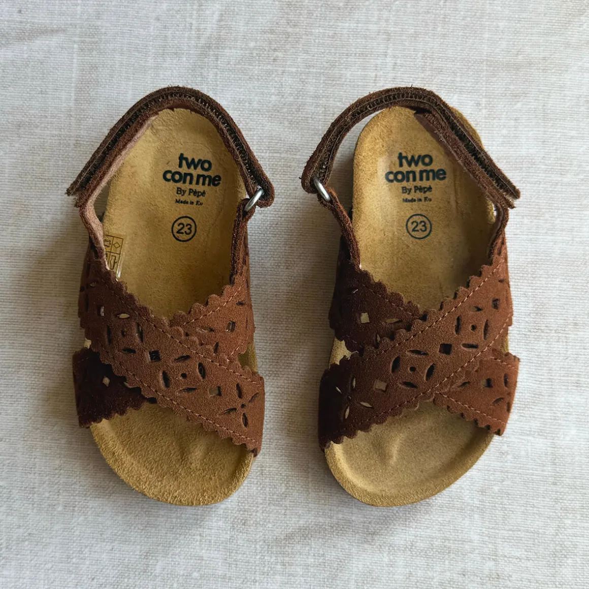 Ida Cut Out Sandals in Terra Suede by PèPè