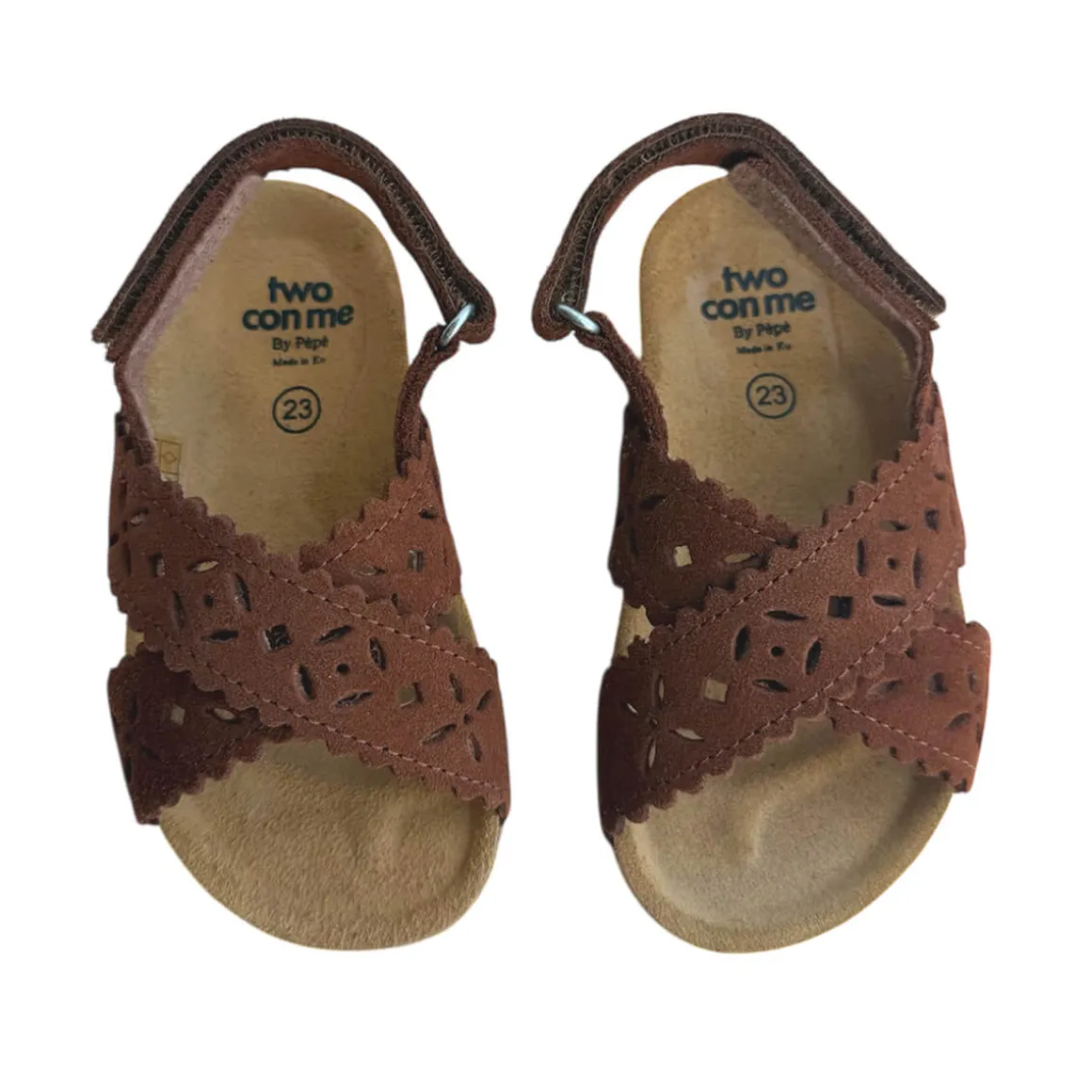 Ida Cut Out Sandals in Terra Suede by PèPè