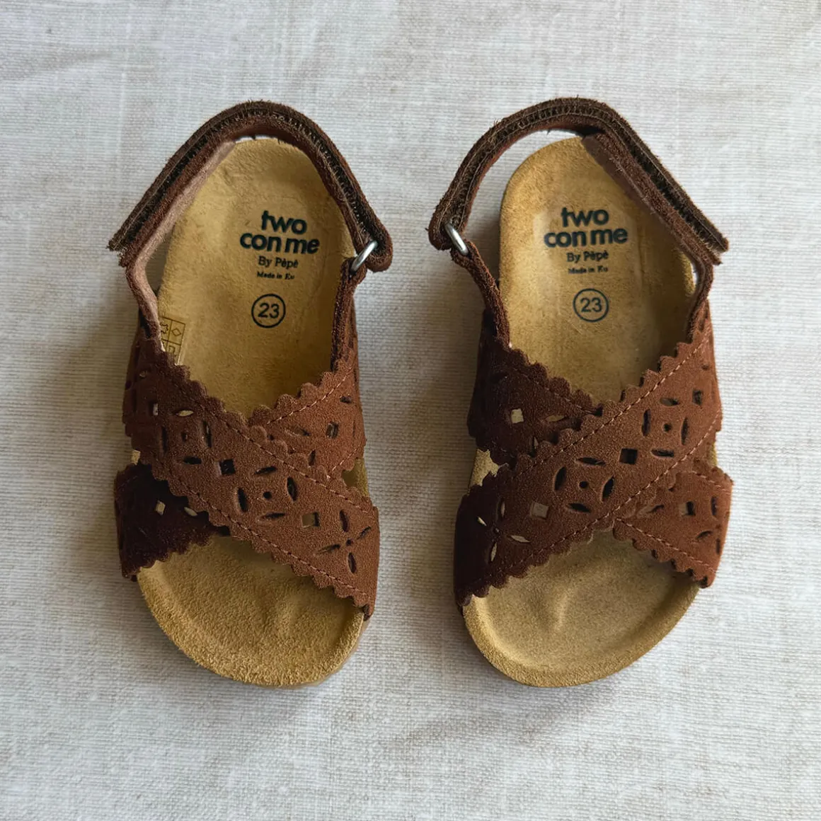 Ida Cut Out Sandals in Terra Suede by PèPè