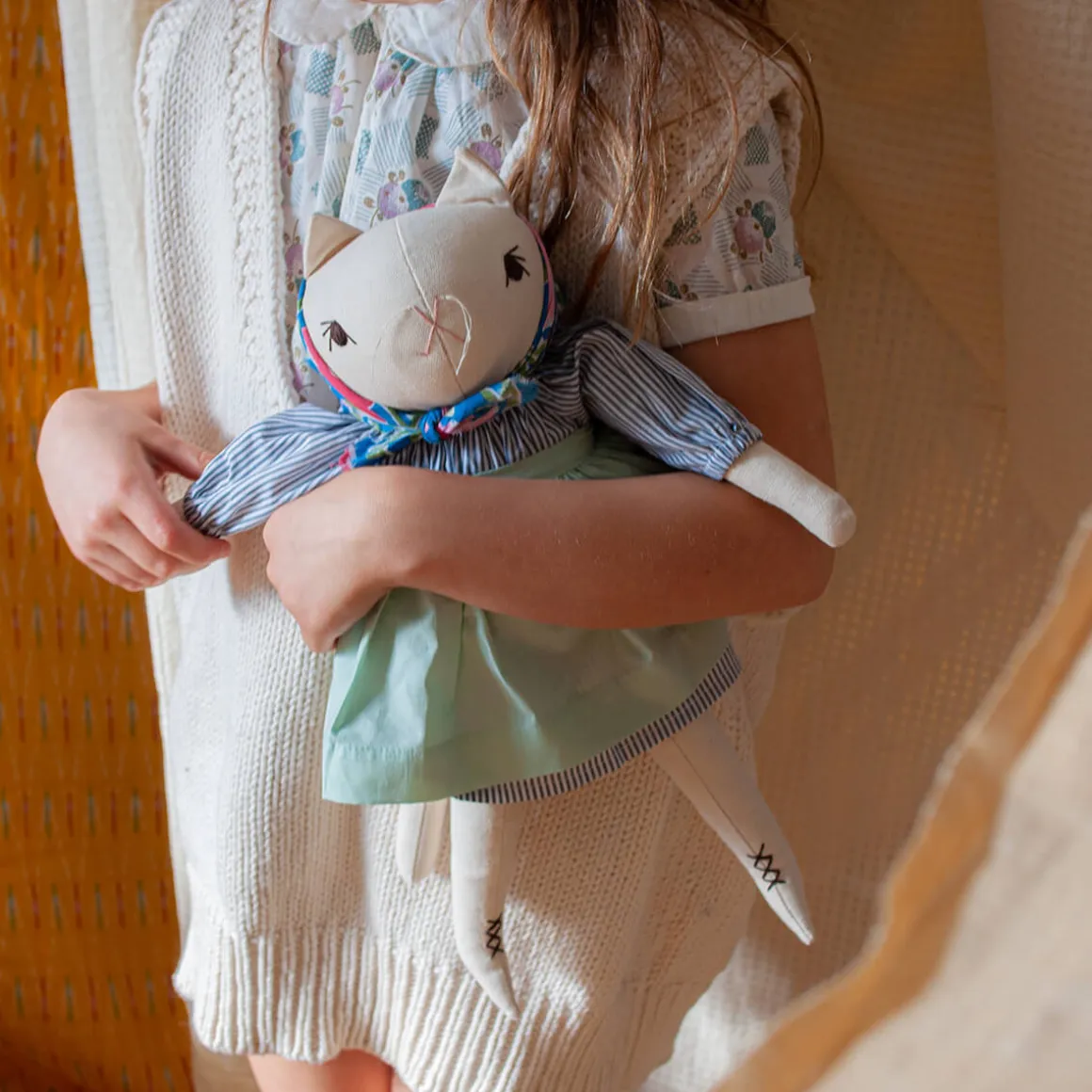 Imogen Large Cat in Cream by Polka Dot Club