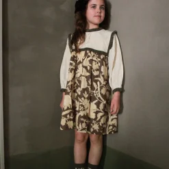 Ines Dress in Autumnal Terra Flowers by Bonjour - Last One In Stock - 6 Years
