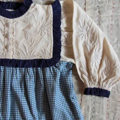 Ines Dress in Blue Vichy Check by Bonjour - Last Ones In Stock - 10-12 Years